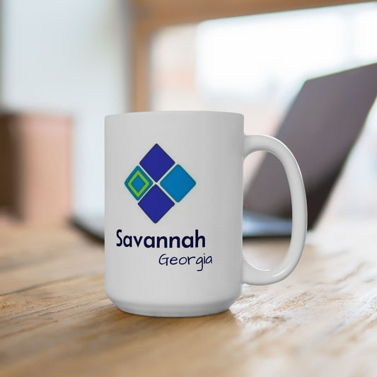 SAVANNAH ART MOSAIC COFFEE MUG-15 oz