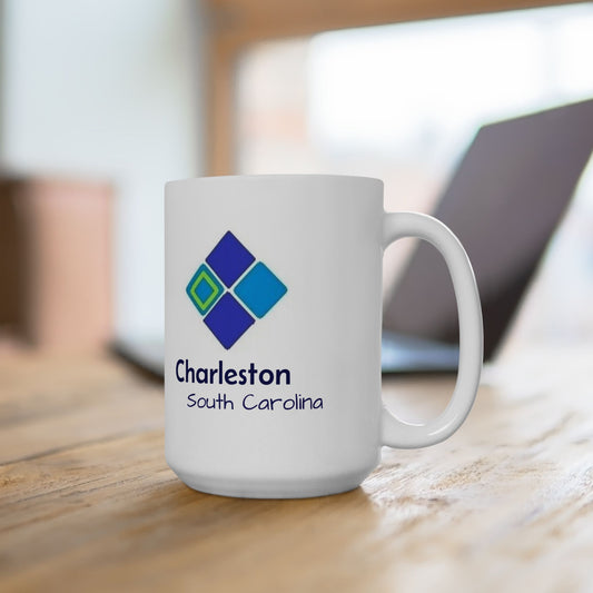 CHARLESTON ART MOSAIC COFFEE MUG-15 Oz