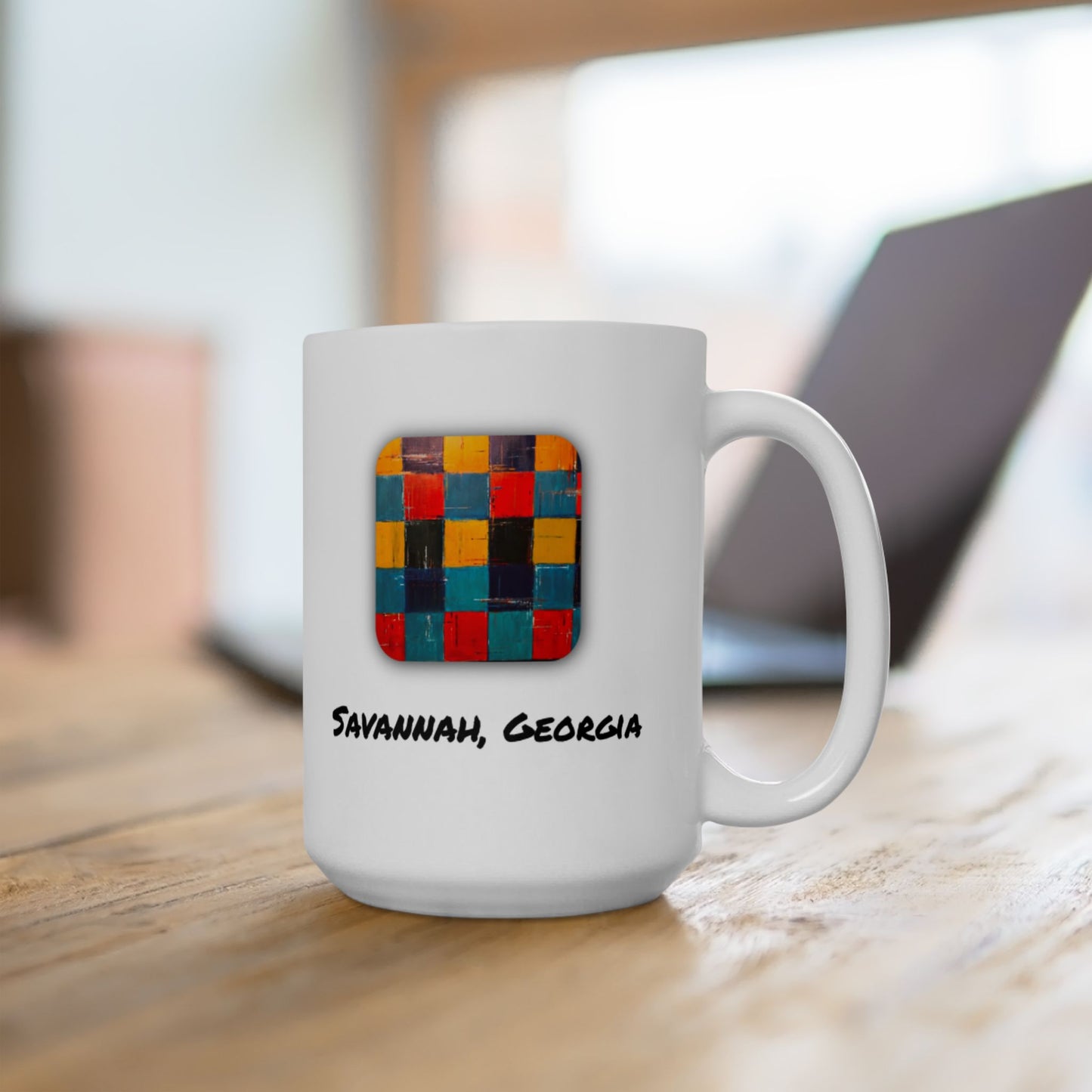 Abstract Pattern Art - SAVANNAH GA-  COFFEE MUG-15 OZ