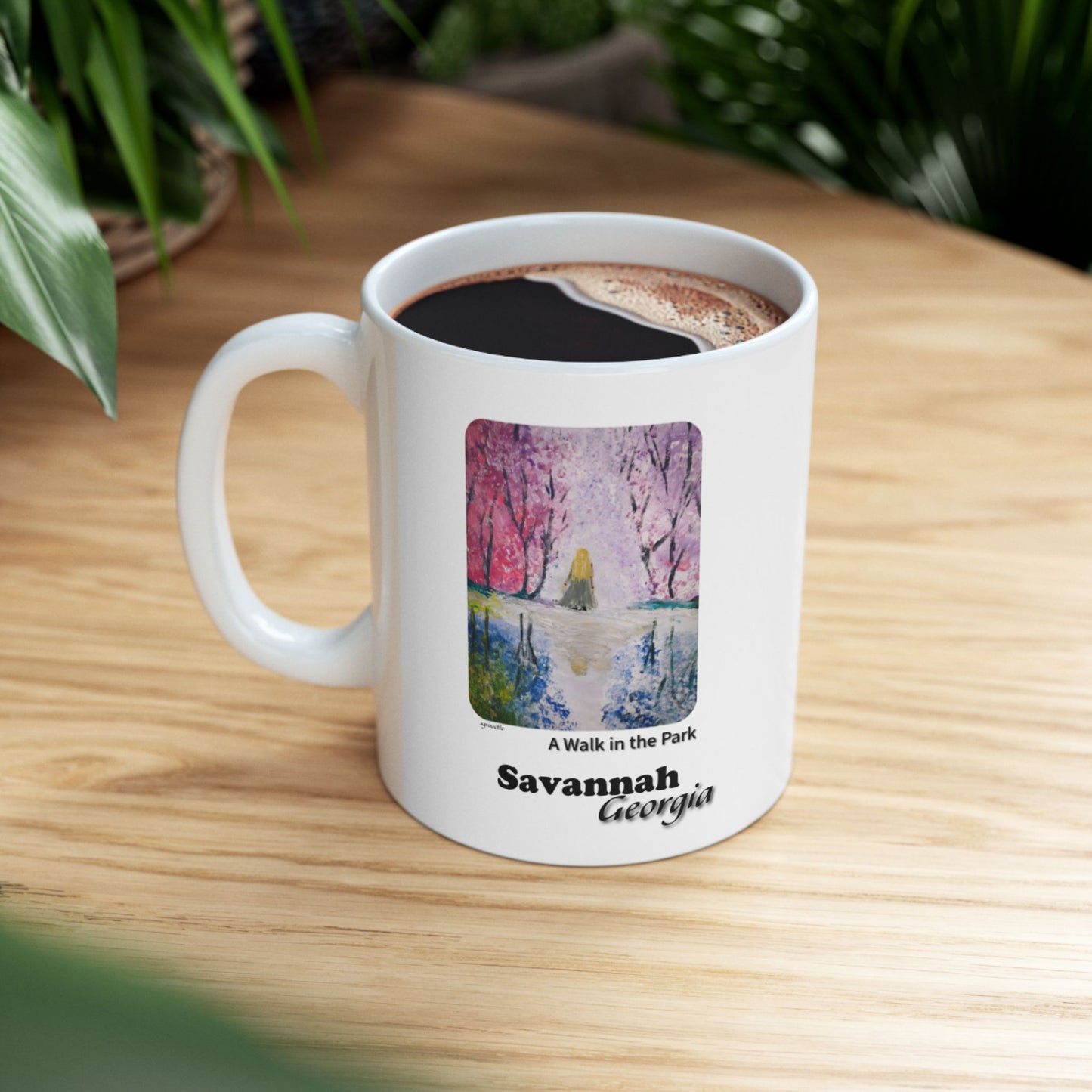 A Walk in the Park -Coffee Mug - SAVANNAH, GEORGIA  11oz