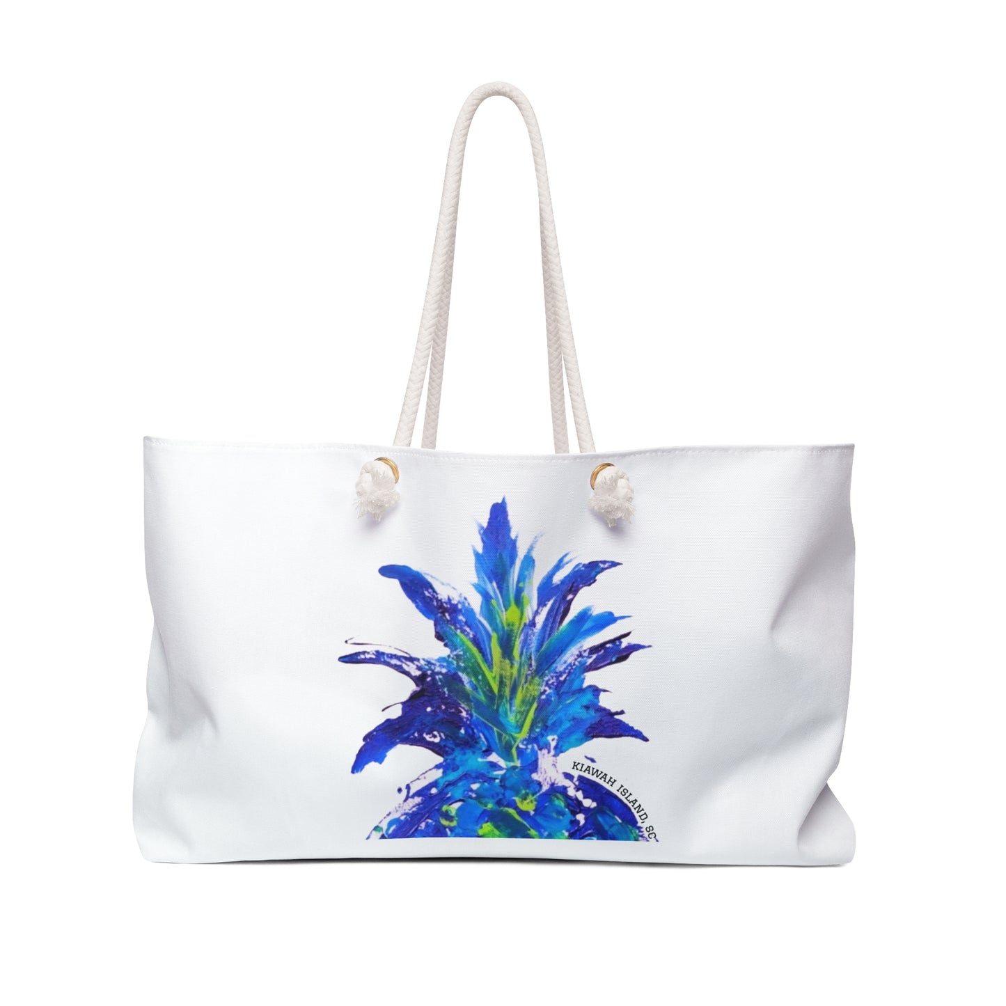 Pineapple Hug Weekender Tote - KIAWAH ISLAND, SC (Blue)