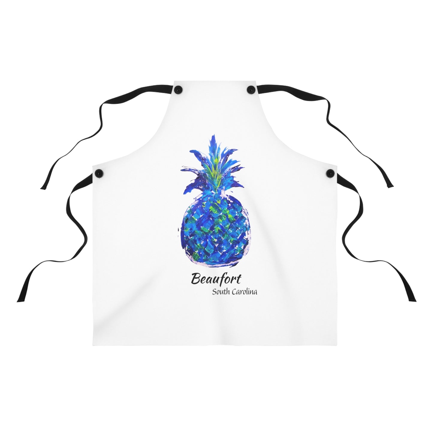 Pineapple Hug Apron - BEAUFORT, South Carolina - Blue