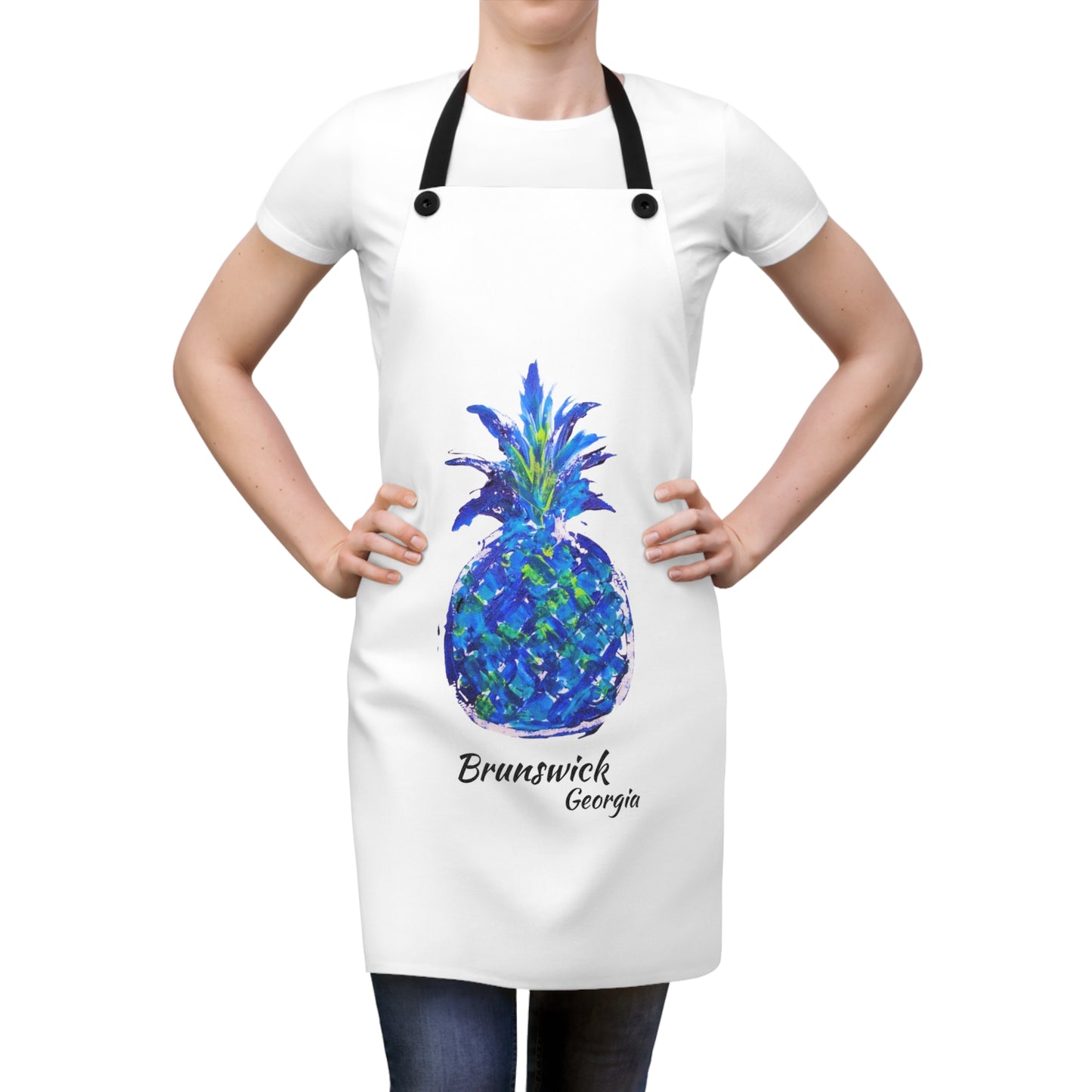 Pineapple Hug Apron - BRUNSWICK, GA - Blue
