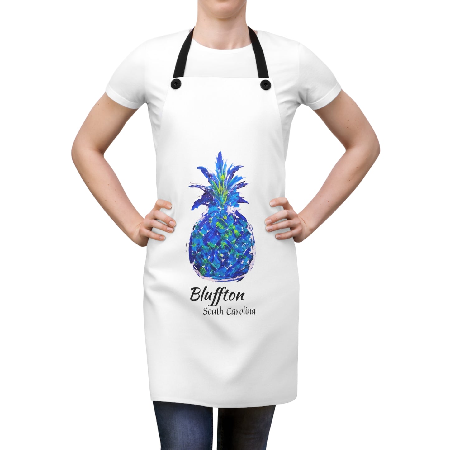 Pineapple Hug Apron - BLUFFTON, South Carolina - Blue