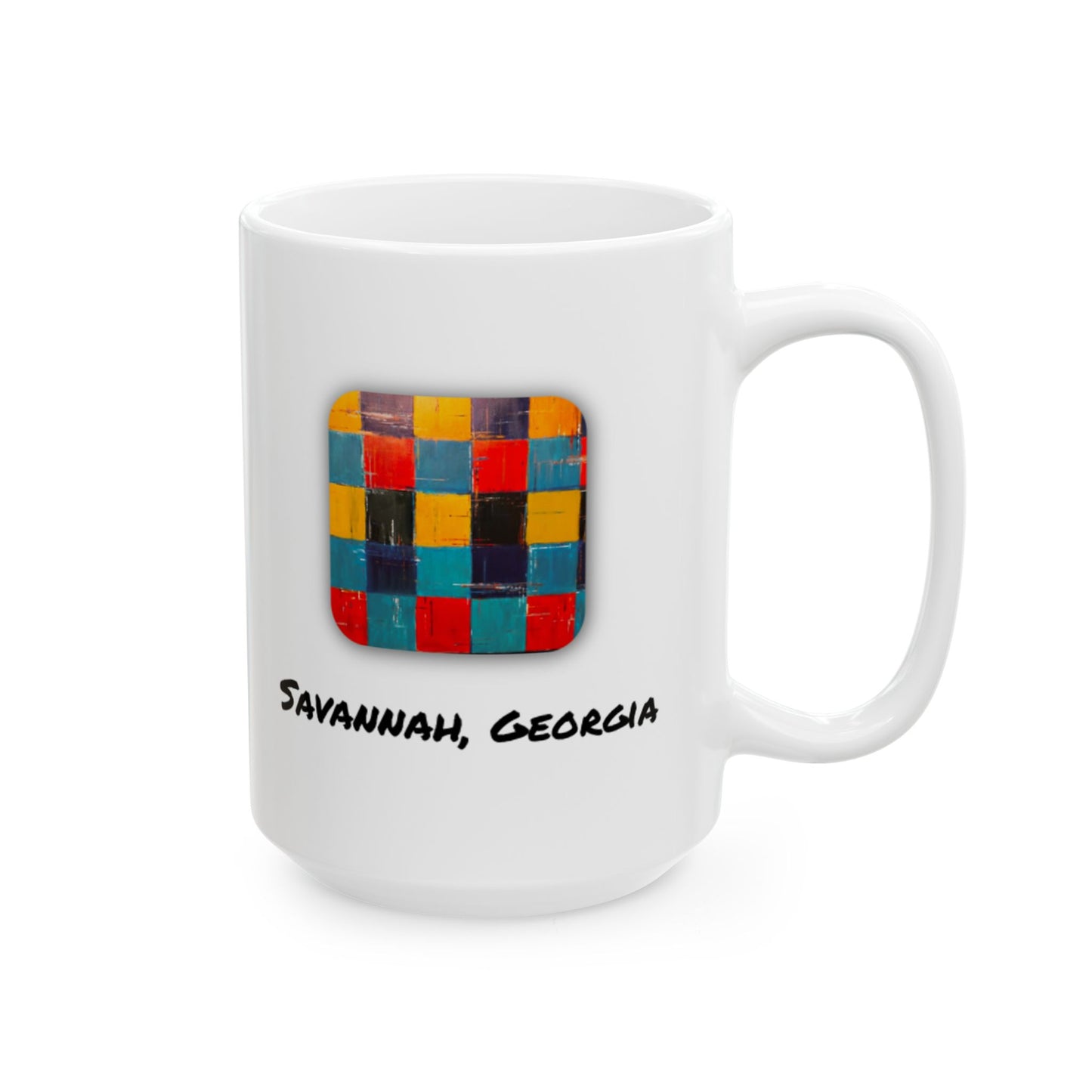 Abstract Pattern Art - SAVANNAH GA-  COFFEE MUG-15 OZ