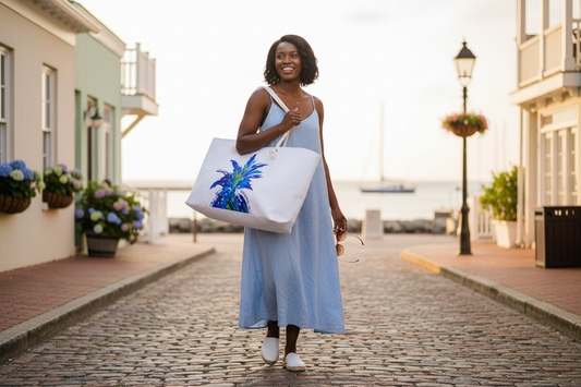 Pineapple Hug Weekender Tote - SAVANNAH  (Blue)
